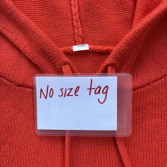 Lululemon Women's M/L Double Knit Cashlu Sweater Hoodie Autumn Red Orange - Picture 5 of 11